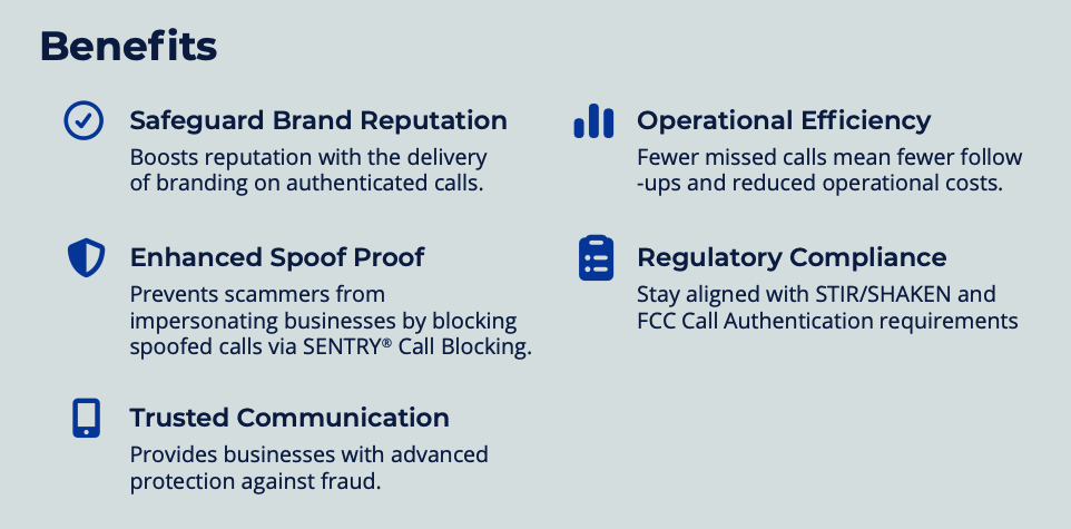 Benefits of First Orion's call authentication.